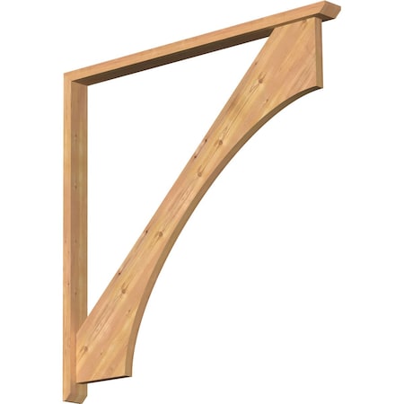 Ekena Millwork Westlake Slat Smooth Bracket w/ Offset Brace, Western Red Cedar, 3 1/2"W x 48"D x 48"H BKT0402X48X48WTL06SWR